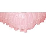 Triple Layer Tulle Bed Skirt Pink Size: Twin