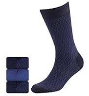 3 Pairs of Collezione Pure Cotton Diamond Socks