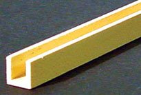 Dollhouse Miniature 3/8 Channel Molding in Unfinished Wood
