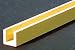 Dollhouse Miniature 3/8 Channel Molding in Unfinished Wood