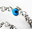 Evil Eye Bracelet in White Gold
