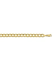 CleverEves 10K Yellow Gold 120 Light Concave Open Curb Chain
