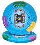 100 $50 King's Casino 14 Gram Clay Poker Chips