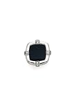 14K White Gold and Onyx Tie Tac with Diamond Accents