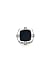 14K White Gold and Onyx Tie Tac with Diamond Accents