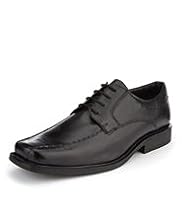 Wide Fit Leather Square Toe Shoes