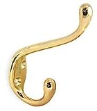 Battalion 1XNF9 Heavy Duty Coat Hook, Brass