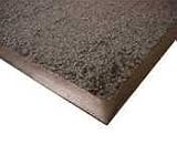 Indoor Mat, Nylon Carpet, Rubber Back, 3'x5', Black