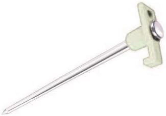 Set of 10 Non-Rust Galvanized Steel Tent Peg Stakes - 10.5-Inch Length - Easy-Tie T-Top