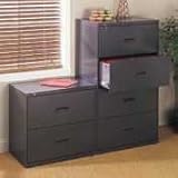 HON 434LS Four Drawer Lateral File, 400 Series, Locking, Letter Or Legal, 30W, Charcoal