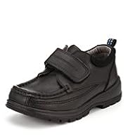 Leather Riptape School Shoes