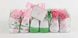 Mud Pie Baby Lil' Chick Paisley and Argyle Decorated Cotton Socks, Hot Pink, 0 - 12 Months, Set of 3