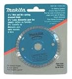 Makita 724950-8D 3-3/8-Inch Wet Cutting Diamond Saw Blade with 15-Millimeter Arbor for Cutting Stone or Masonry