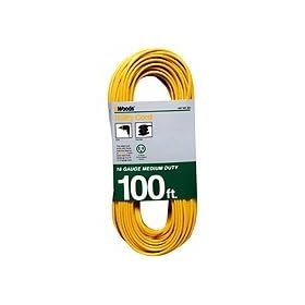 Woods 833 SPT-2 16/3 100-Foot Flat Utility Extension Cord (Yellow)