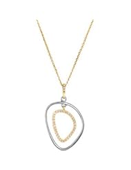 Sterling Silver & 14K Yellow 1/6 Ct Tw 18 In Chain Necklace 1/6 Ct Tw 18 In Chain Diamond Necklace