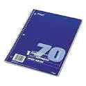 Spiral Bound Notebook, College Rule, 8 X 10-1/2, White, 70 Sheets/Pad