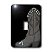 TNMGraphics Old West - Gray Cowboy Boot - Light Switch Covers - single toggle switch