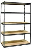 Tools & Hardware : Modular Steel Shelving Unit - 5 Shelf 36.5"W x 18.5"D x 72"H