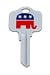 Republican GOP Kwikset KW1 House Key
