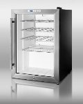 Summit Refrigeration SCR312LWC - Front-Lock Countertop Wine Cellar, Automatic Defrost, Black