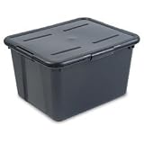 Advantus 34052 File Tote with Lid, 19w x 15-1/2d x 11h, Black