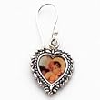 Sterling Silver Enameled Heart-shaped Angel Earrings