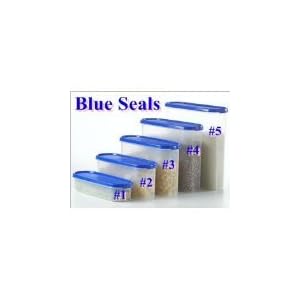 Tupperware Modular Mates Super Oval 1 Container- Blue Seal by