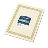 Certificates for Copier/Laser/Ink Jet, 8-1/2x11, Natural Diplomat Border, 50/Pk