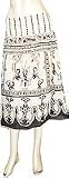 Womens Long Skirt in Cotton Block Prints Patterns S (skt303)