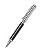 Huron Black & Chrome Ballpoint Pen, Black Ink