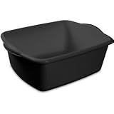 12 Quart Sterilite Black Dishpan Basin, Multi-purpose, 15 3/4