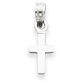 14k White Gold Mini Cross Charm - Measures 6x16.8mm