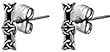 Celtic Letter "I" Pewter Stud Earrings
