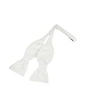 Forzieri Solid White Twill Silk Self-tie Bowtie