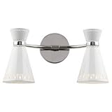 Jonathan Adler Havana White Plug-In Double Wall Sconce