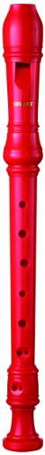 Smart Soprano Recorder HY-26B Red 3-Piece Baroque Fingering