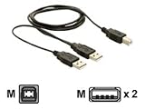 DELOCK Kabel USB 2.0 B - > USB-A Power + Power / Data