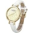 Coach Miranda Signature Gold Dial White Strap Water Resistant Wrist Watch Womens