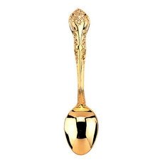 Harold Import DS-8G Traditional Demi Spoon 4.5", Gold-plated