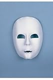 Men's White Economy Domino Mask