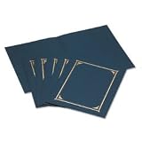 Geographics(R) Document Covers, 9 1/4in. x 12 1/2in., Navy Blue, Pack Of 6