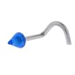 Blue GLITTER CONE Nose Ring