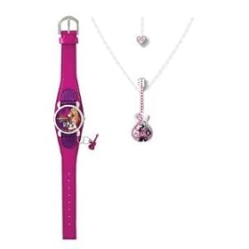 Hannah Montana Guitar Pendant Necklace and Watch Set
