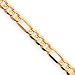 14k 4mm Concave Open Figaro Chain Necklace - 30 Inch - Lobster Claw
