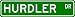HURDLER Street Sign ~ Custom Aluminum Street Signs