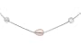 41 Carat Rose Quartz and Cultured Pearl Sterling Silver Necklace