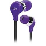 iLuv iEP314PUR Ergonomic and Comfort Flat-Wire Earphones - Purple