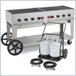 Crown Verity Mobile 60 Inch Liquid Propane Gas Grill with Tank Cart