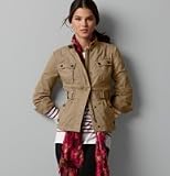 Ann Taylor Loft Women's Incense Khaki Belted Military Jacket