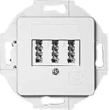 Merten 465236 Fernmelde-Anschlussdose TAE 3fach, 3x6 NFN, wei&szlig;